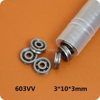 Roulements à billes HCS 603VV, 10 pièces, 3mm x 10mm x 3mm, 0.5MM de profondeur