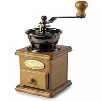 Molinillo de café manual Ibili, Diseño Retro, Madera y Acero, Color Marrón Claro