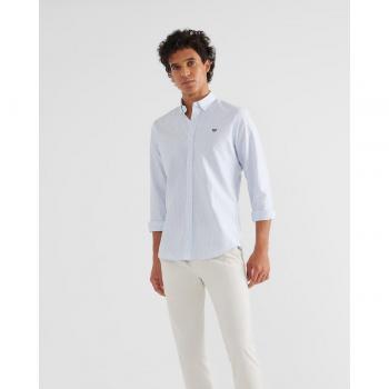 Camisa de hombre rayas azules estilo vintage