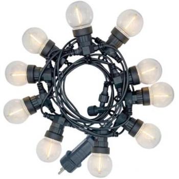 Guirlande lumineuse led 5m 230V, extensible IP44, 10 boules ST48 mini-Edison
