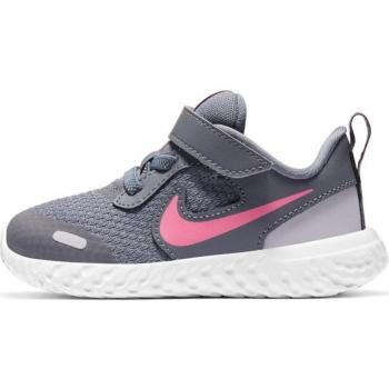 Zapatillas Niña NIKE REVOLUTION 5 TDV gris-rosa 015