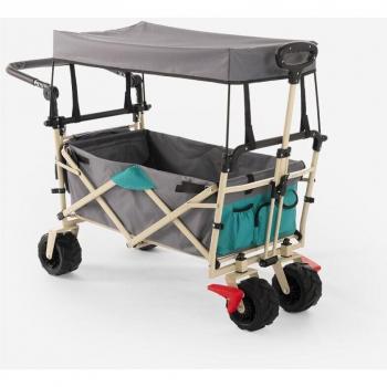 Carrello da spiaggia 4 ruote 100kg con copertura Carly