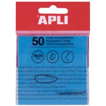 Bloc de Notas Adhesivas Transparentes 75x75mm