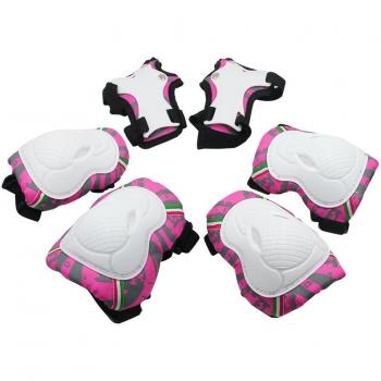 Kuyou Child Safety Gear, 6 pcs Knee Elbow Pads and Wrist Guards for Inline Skating and Biking