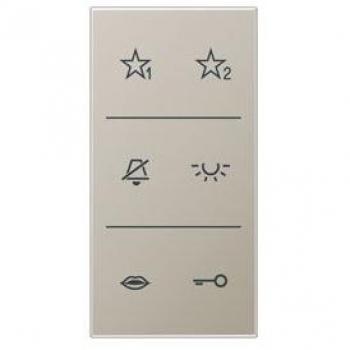 Deckel „Serigrafie“ Jung für Audio‑Taster – Edelstahl LS Serie