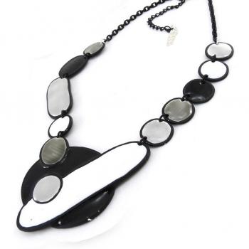 Collier NOA Arlequin: Noir‑Blanc