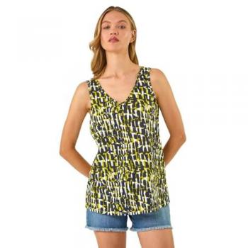 Bright Lime Bloom V-Neck Cami