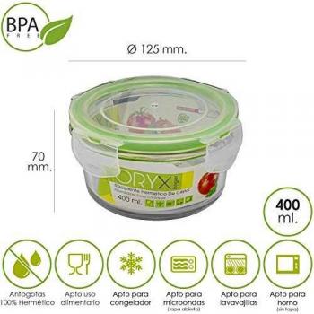 Récipient en Verre Borosilicate 400 ml Ø 125 x 7 cm
