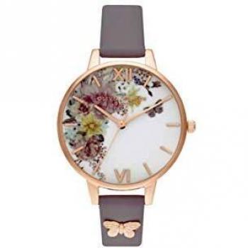 Enchanted Garden Grey Lilac and Rose Gold Watch