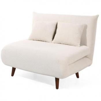 Beige Velvet – Banquette Séparable 1 Personne