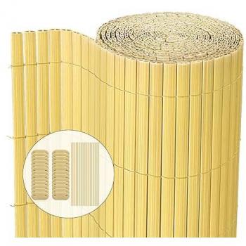 Estera de Privacidad en Cañizo PVC Reforzado – Dimensiones 100x500 cm, Color Bambú
