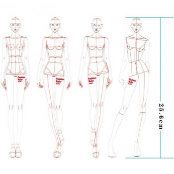 Illustration Sketch Template for Women
