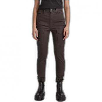 Pantaloni G-Star Kafey Cargo Ultra Alta Skinny Marrone 30