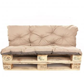 Coussins de Canapé Palette Beige Extérieur