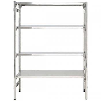 Scaffalatura inox ristorazione cm. 130x30x180h