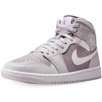 Women's Jordan 1 Mid in Grey (Polyester) – Size 5