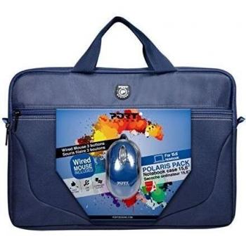 SafeCarry 15.6 Blue Laptop Protector with Built‑In USB Mouse