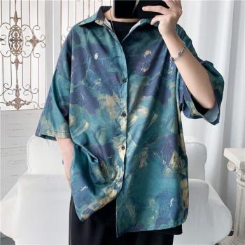 Herren Streetwear Blütenhemd