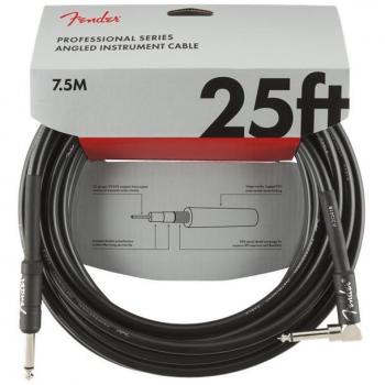 Instrumentkabel 25m Fender Professional (Recht/Hoek), Zwart