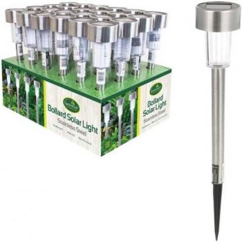 Lámpara Solar Bolardo Acero Inoxidable One Size