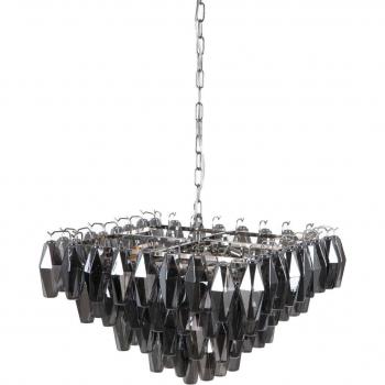 Lampadario 58 x 58 x 44 cm in Vetro e Metallo Argento