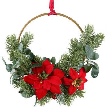 Kunstkranz »Weihnachtsstern« aus Kunststoff