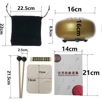 6 Inch 8 Tone Steel Tongue Percussion Drum