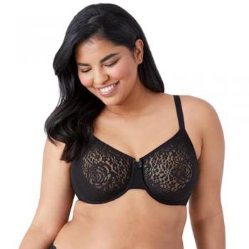 Wacoal Halo Lace Underwire Bra – Black Polyamide, 36E