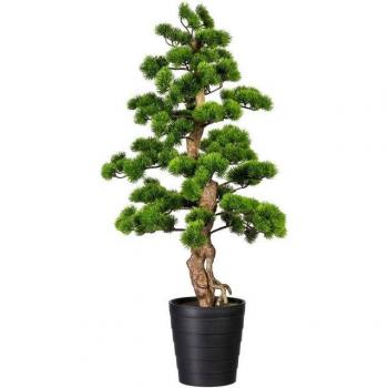 CREATIV GREEN Kunstbonsai Bonsai Kiefer – 110 x 50 cm, grün, Kunststoff