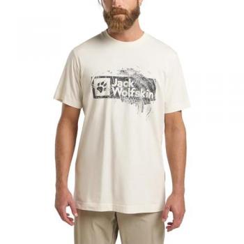 Jack Wolfskin Maglietta a maniche corte Wood Cotton White – M