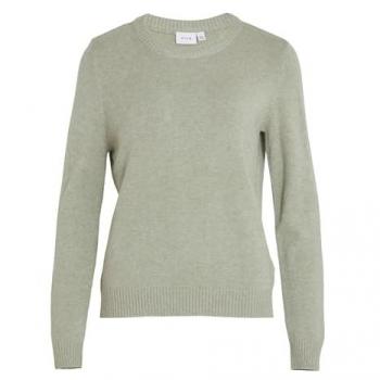 Maëlys Pull vert col rond viscose