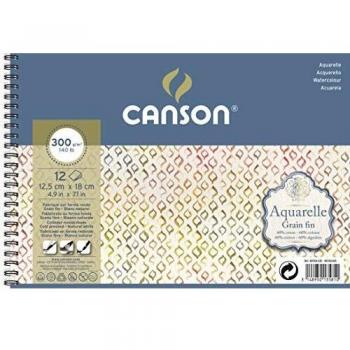 Canson Aquarelblok 12,5x18cm 300gr Fijn Spiraal