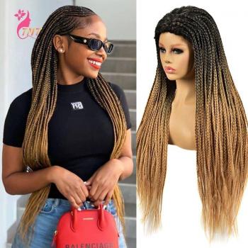 Synthetic Ombre Box Braided Wig 26 Inch for Women