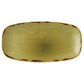 Churchill Dudson Green Oblong Dining Plates – 355 × 189 mm (Set of Six)