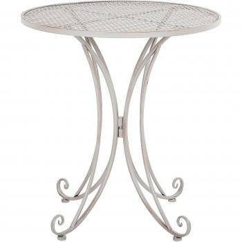 Modern Grey Metal Bistro Table for Gardens