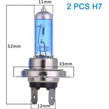 5500K Weiße Halogen Scheinwerferbirnen 2 Stück