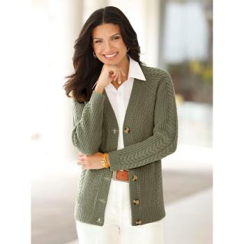 Unifarbene Strickjacke für Frauen, Größe 54