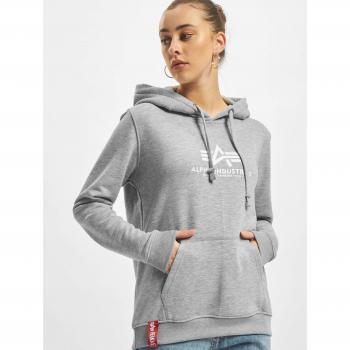 Alpha Industries Women's New Basic Hoodie in Grey