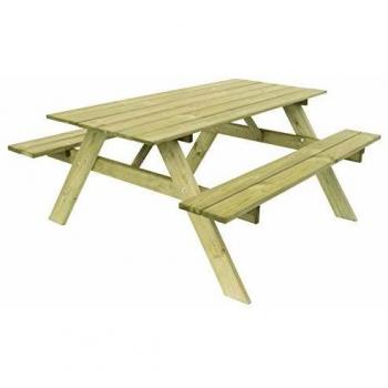 Gardiun Tavolo Da Picnic Essential in Legno Trattato 165x154x75 cm per 6/8 persone