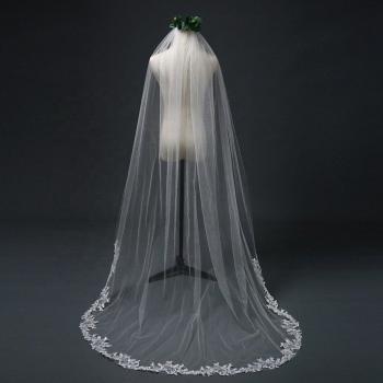 Voile blanc à paillettes pour accessoires de mariée