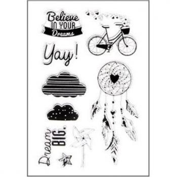 Papillon & Fleurs Timbres Vintage en Silicone