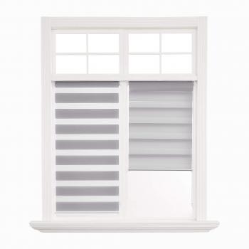 Deconovo Doppelrollo ohne Bohrung – Klemmfix Rollo Hellgrau, 65 × 150 cm