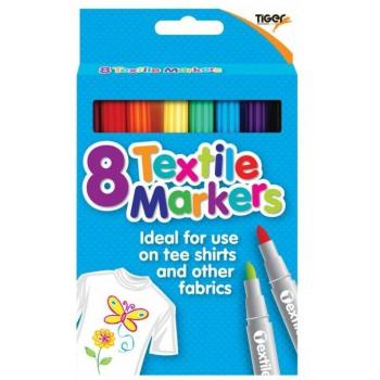 Kit Pennarelli Tessili Tiger – 8, One Size, Nero