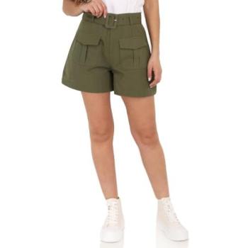 Short cargo taille mi-haute pour femme