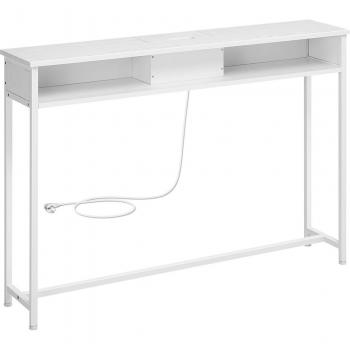 Mesa de Consola delgada, 25x120x81,1 cm, Gris Ahumado