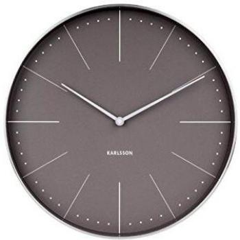 Karlsson KA5681GY Normann Wanduhr, Stahl, Grau, One Size
