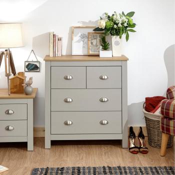 Lancaster Grey 4-Drawer Dresser