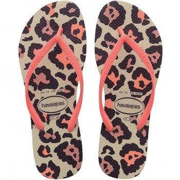 Havaianas Slim Animali, Infradito da Donna, Beige/Coral New 9378
