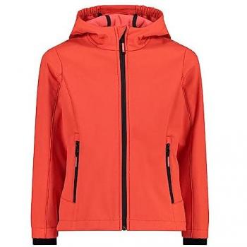 CMP Fix Hood Softshell Kinder Kapuzenjacke orange-rot