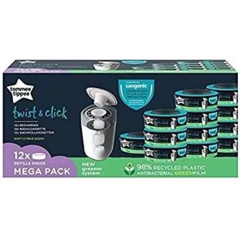 Tommee Tippee Twist and Click Nappy Disposal Refills, Pack of 12
